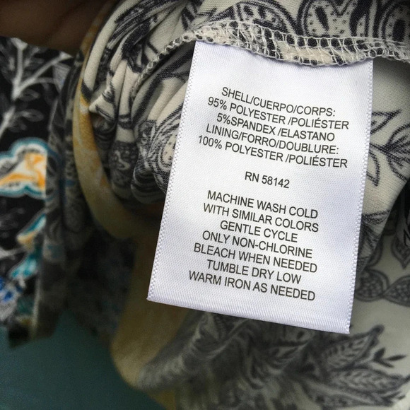 London Times Women’s Tri Color Paisley Midi Dress Plus Size 2X NWT - Picture 6 of 6